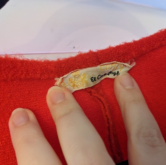 Vintage El Corte Ingles Red Tweed Dress - Picture 2 of 6